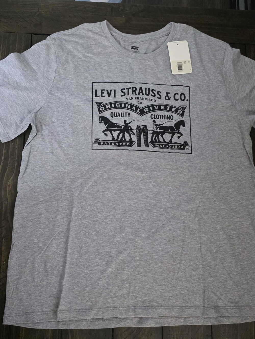 Levi's Gray Graphic Logo Crewneck Tee